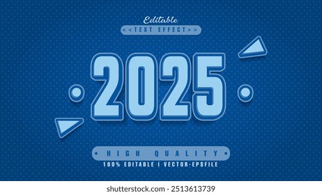 editable 3d 2025 text effect.typhography logo
