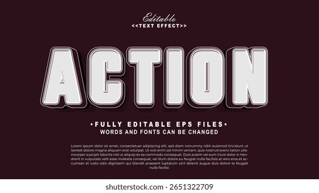 editable 3d action bold text effect.typhography logo