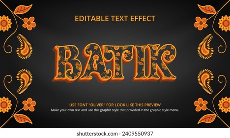 Editable 3D Batik Text Effect