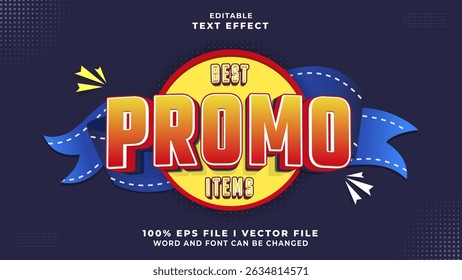 editable 3d best promo items text effect.typhography logo