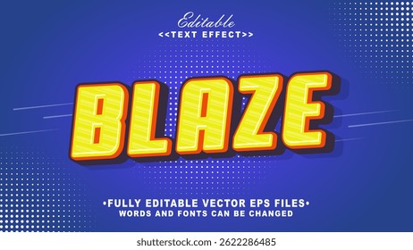 editável 3d blaze negrito efeito texto.tifografia logotipo