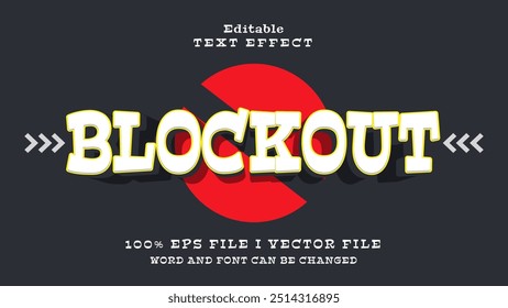 editable 3d blockout effect.typhography logo