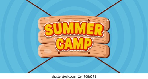 Editable 3D cartoon text effect with "Summer Camp" theme in vibrant and playful style. Perfect for kids event banners, outdoor posters, fun flyers, school holiday designs, and premium templates.
