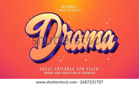 editable 3d drama lowercase text effect.typhography logo
