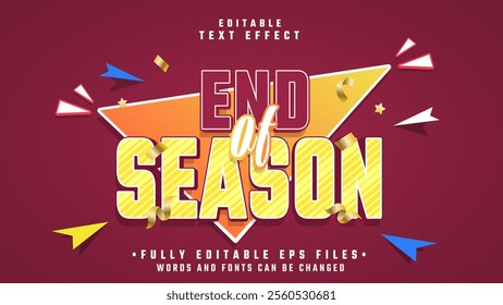 editable 3d en of seasons bold text effect.typhography logo