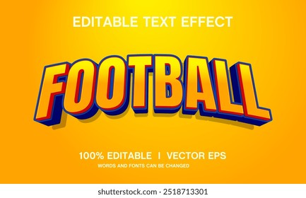 Plantilla de efectos de texto de fútbol 3D editable