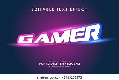 Editable 3D Gamer Text Effect