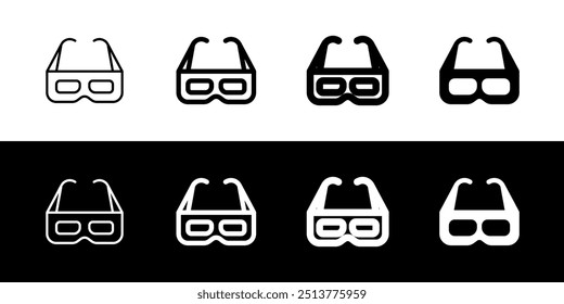 Editable 3d glasses, 3d film, film technology vector icon. Movie, cinema, entertainment. Part of a big icon set family. Perfect for web and app interfaces, presentations, infographics, etc