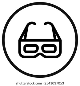 Editable 3d glasses, 3d film, film technology vector icon. Movie, cinema, entertainment. Part of a big icon set family. Perfect for web and app interfaces, presentations, infographics, etc