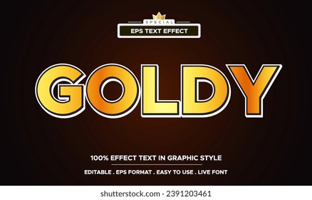 editable 3d goldy text effect