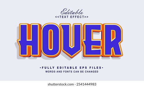 editable 3d hover bold text effect.typhography logo