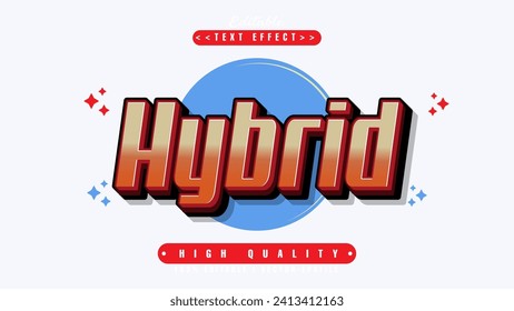 efecto de texto híbrido 3d editable.logotipo tifográfico