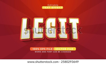 editable 3d legit bold text effect.typhography logo