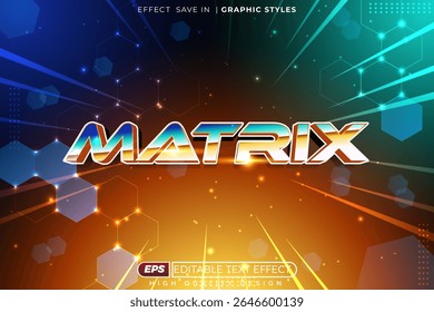 Editable 3d neon text effect for tech poster design