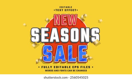 editable 3d new seasons sale text effect.typhography logo