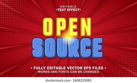 editable 3d open source bold text effect.typhography logo
