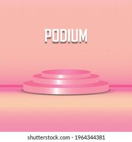 editable 3D podium vector design