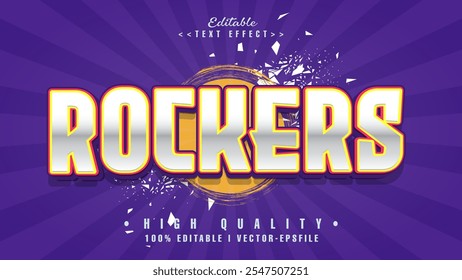 editable 3d reckless text effect.typhography logo