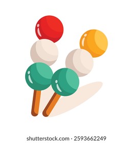 An editable 3d style icon of dango balls