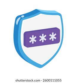 An editable 3d style icon of secure password