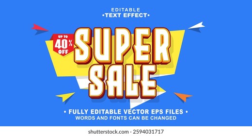 editable 3d super sale text effect.typhography logo-02