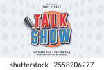 editable 3d talk show bold text effect.typhography logo