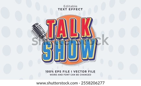 editable 3d talk show bold text effect.typhography logo