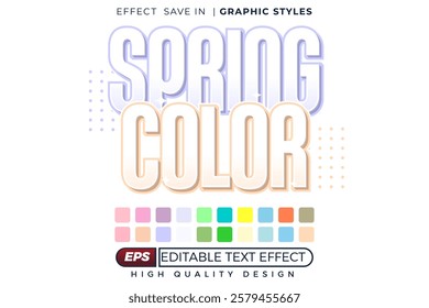 Editable 3d tet effect spring color
