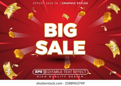 Editable 3d text effect big sale