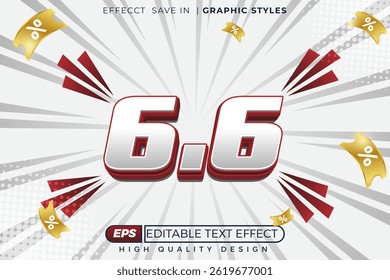 Editable 3d text effect event 6.6 sale