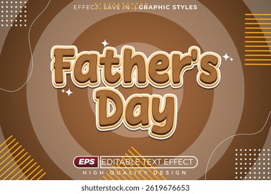 Editable 3d text effect father's day