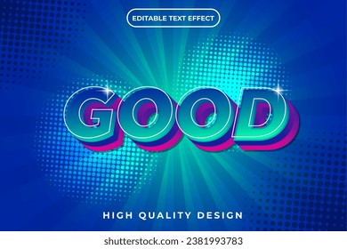 editable 3d text effect good