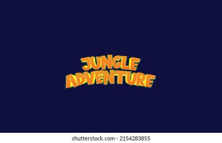 Diseño de aventura de jungla con efecto de texto 3d editable