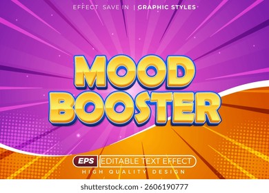 Editable 3d text effect mood booster