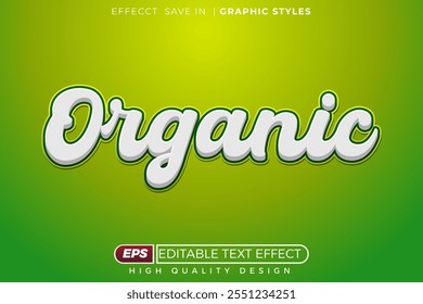 Editable 3d text effect organic