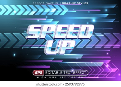 Editable 3d text effect speed up