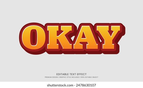 editable 3d text effect sticker style template