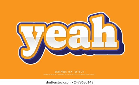 editable 3d text effect sticker style template