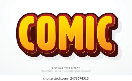 editable 3d text effect sticker style template