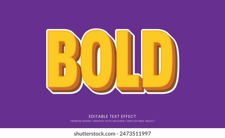 editable 3d text effect template bold typography and abstract style