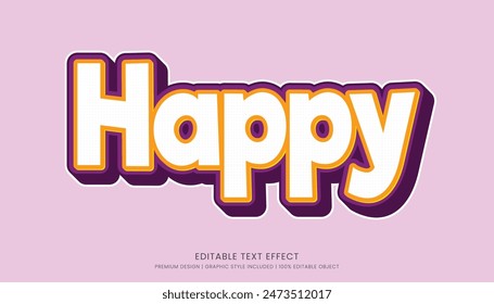 editable 3d text effect template bold typography and abstract style