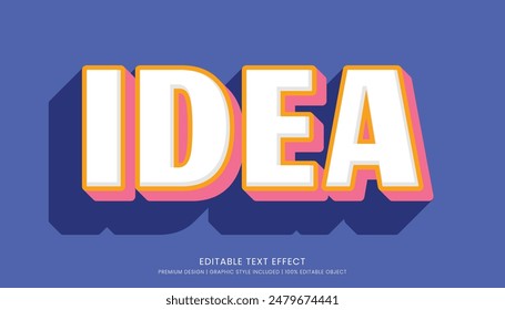 editable 3d text effect template bold typography and abstract style use for logo brand