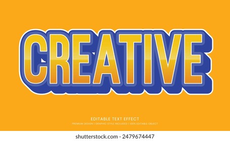 editable 3d text effect template bold typography and abstract style use for logo brand