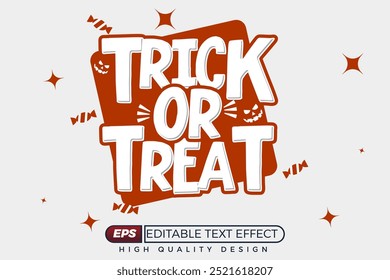 editable 3d text effect trick or treat