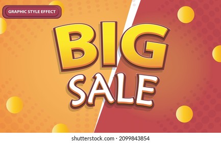 Editable 3D Text Effects Big Sale Template - Graphic Style Effect