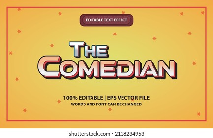 Editable 3D Text Effects The Comedian Template - Graphic Style Effect
