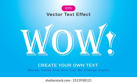 Editable 3D Text Effects Vector Illustration, Colorful 3D Text Effects Abstract Style Logo
