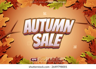 Editierbare 3D-Vektor Herbst Verkauf für Promotion-Vorlage