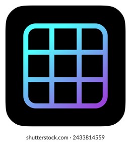 Editable 3x3 grid vector icon. Part of a big icon set family. Perfect for web and app interfaces, presentations, infographics, etc