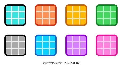 Editable 3x3 grid vector icon. Part of a big icon set family. Perfect for web and app interfaces, presentations, infographics, etc